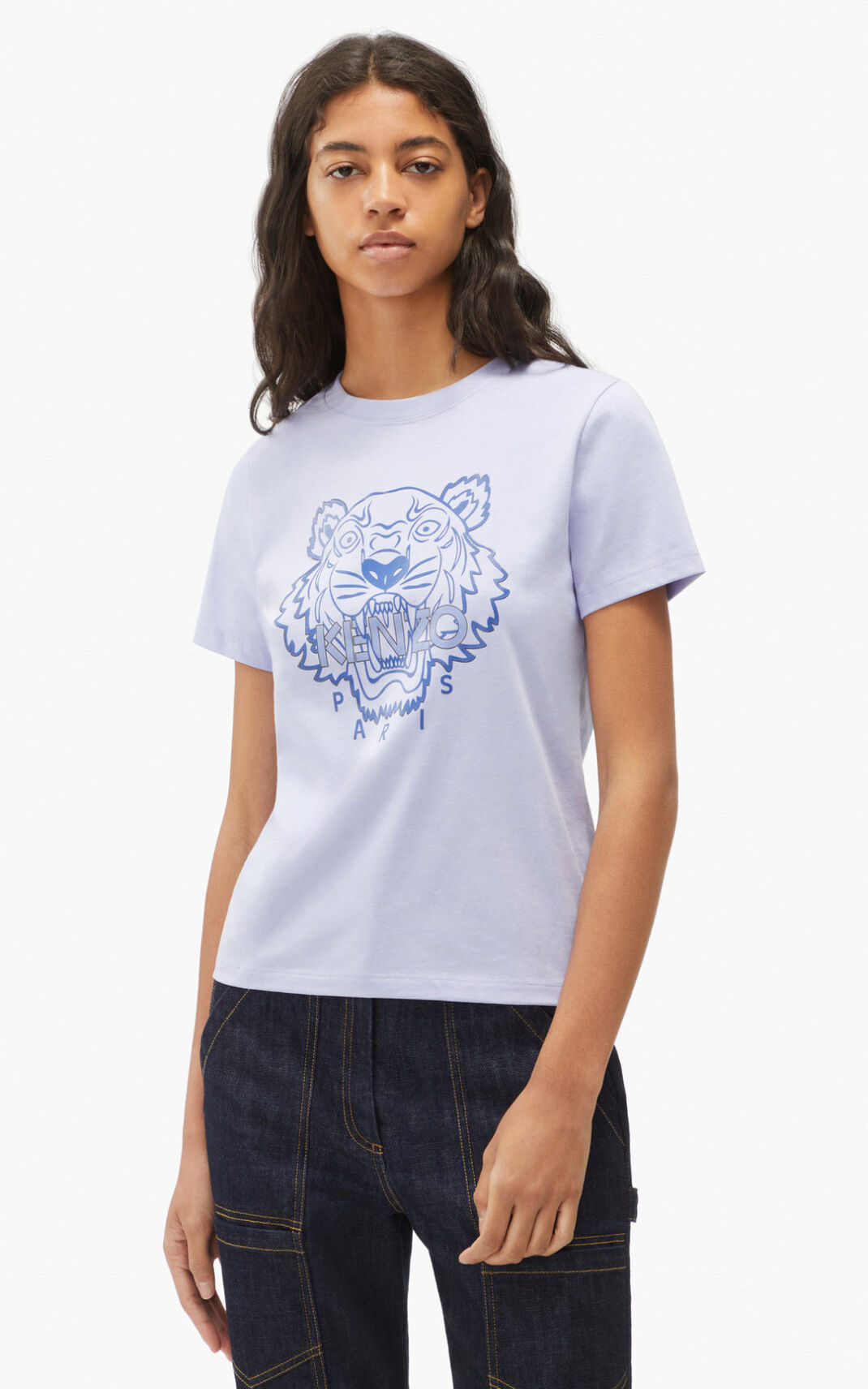 Kenzo The Kışlık Capsule Tiger Tişört Bayan Açık Mavi | 3160-LKHPI